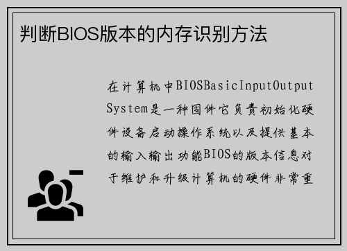 判断BIOS版本的内存识别方法